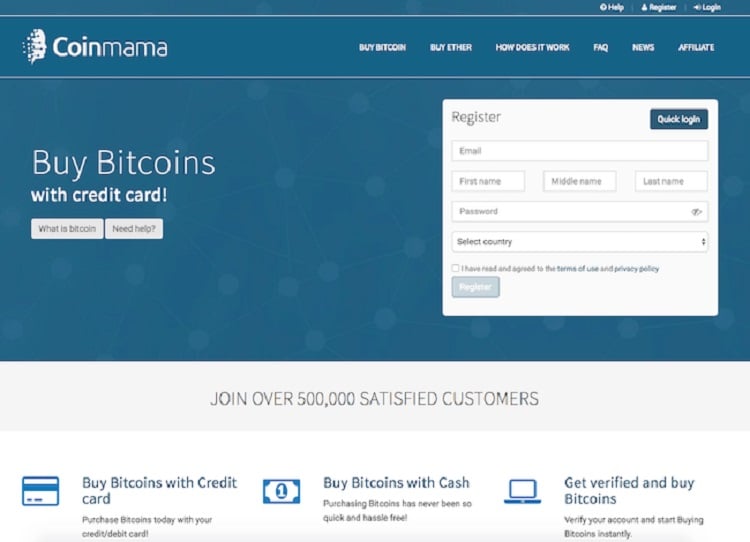 ¿Cómo comprar bitcoin en Coinmama?